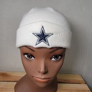 Dallas Cowboys Authentic Knit White Infant Beanie